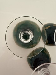 3 Tiffin Vintage Bouquet Green – Gold Encrusted LIQUEUR Glassware