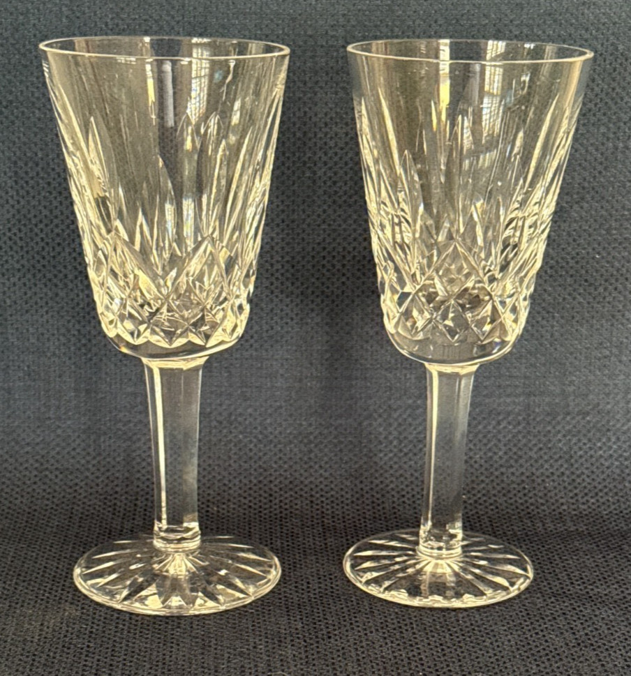 Waterford Lismore Sherry Glasses 5 1/8” Made in Ireland Set of 2 Vintage