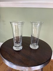 NEW, First Qualilty, SIMON PEARCE GLASS Norwich Tall Beaker / Vase Set of 2