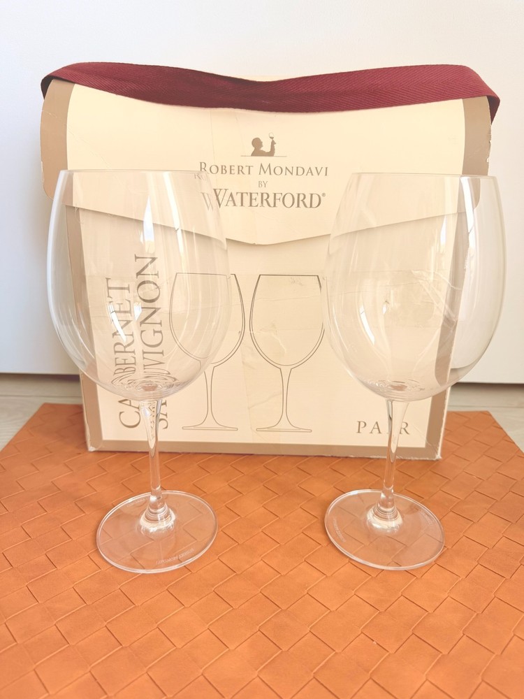 SET of 10 -LUXURIOUS WATERFORD ROBERT MONDAVI CABERNET WINE -Hand Blown Crystal