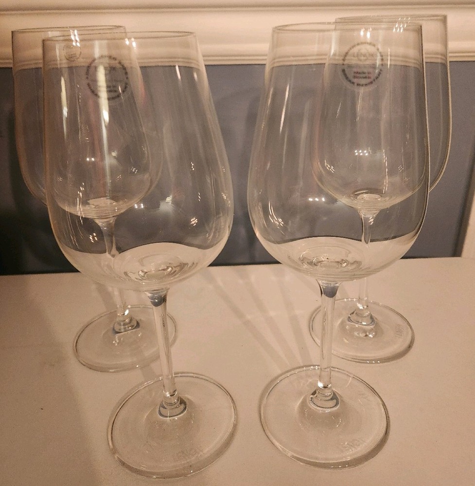 Set of 4 Lenox Tuscany Classics Crystal Red Wine Glasses 9.25″