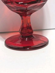 Set Of 2 Fostoria Argus Ruby Red Stemmed HFM Wine Glasses 4 7/8″ Vintage