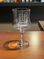 Vintage Leonard Crystal Romania Wine Glasses and Decanter. Queen’s Award