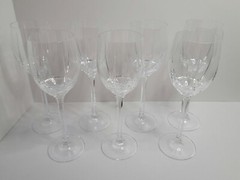 Cristal D’Arques Durand -French Alicia Pattern Water/Wine Stemware 8 oz Set Of 8