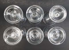 SET 6 COLONIAL WILLIAMSBURG Blenko Glass «BALUSTER» Sherbet Champagne 5″ Goblets