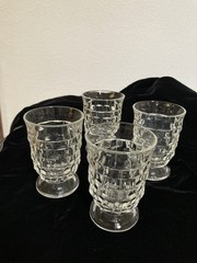 Vintage Whitehall Clear Footed Juice Glass manufactured by Indiana Glass Company