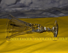 Vintage Royal Fern Glass Water Goblet with Twist Stem by Libbey Glass Company