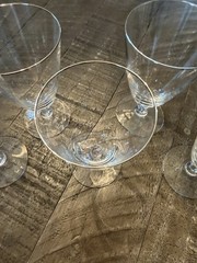 Set Of 6 Juice GLASSES 4 3/4» PLATINUM RIM «ENGAGEMENT» FOSTORIA SIGNED