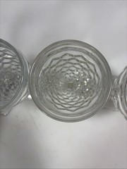 Vtg. Fostoria Wine/Water Goblets Cubist Design Set of 6