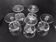 4 Vintage Clear Glass Etched Floral Footed Sherbet Custard Dessert Cups