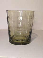 Allegro Colored By Laura Glass Crystal Amber Geometric Etched (B4)