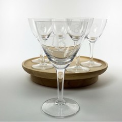 Set of 12 Etched Crystal Wine Glasses Monogram “B” Elegant Stemware Entertaining