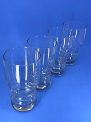 Vintage Set of 4 Libbey Bangles Misty 16 oz Cooler / Tumblers Glasses Vintage