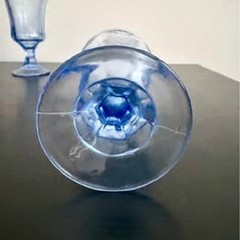 Indiana Glass Recollection Blue Water Goblets Set of 5 Vintage