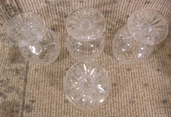 Signed Royal Brierly Honeybourne Pattern Cut Crystal Brandy Glasses-Set of Four