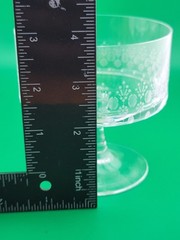 2 Rosenthal Crystal Champagne/ Sherbet glasses, Linie pattern. Minor Knicks.
