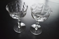 Champagne/Tall Sherbet Cellini (Regular Optic) by Fostoria-5 5/8 » tall-SET OF 2