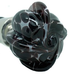 Murano Glass Bottle Stopper Dark Purple Silver Wine Prosecco Venice Gift Box