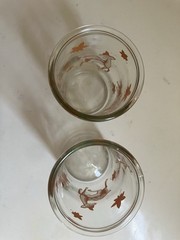 Sake Akishika Vtg Collectible Deer Bambi Glasses 4″ x 2.5″ Set of 2 MINT COND