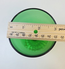 Set of 2 Anchor Hocking Boopie Emerald Green Bubble Foot Water Goblet Glasses