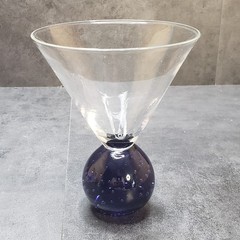 Hand Blown Glass Bubble Ball Cocktail Martini Glass