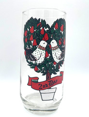 VTG Indiana Glass Pepsi 12 DAYS OF CHRISTMAS GLASS 2nd Day, Two Turtle Doves