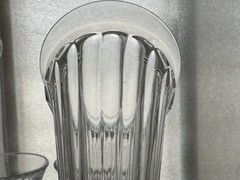 Set Of 3 Fluted Parfait Ice Cream Sundae Glasses Heisey-Style Colonial Crystal