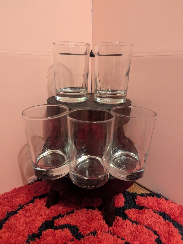 VTG Libbey Clear Juice, Whiskey, Shot Glasses Set Of 5