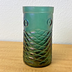 John Cook Iridescent Signed Hand Blown Koi Fish Glass Rare Green