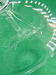 2 Luigi Bormioli Italy Crystal Martini Glasses LEAD FREE Bach Collection SIGNED