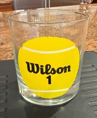 Set of 24 Vintage 1970’s Wilson #1 Tennis Ball Tumblers / Low Ball Glasses
