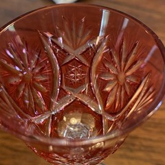 Vintage Cordial Sherry Glass PINK 4.75” Tall.
