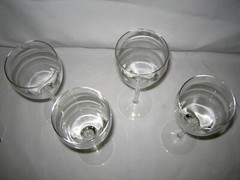 4 Vintage Lenox Crystal Statuesque Clear Optic Wine Water Glass Stemware 7 7/8 «