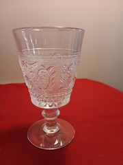 (6) Duncan Miller Sandwich Patt Footed Tumblers