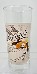Vintage Drinking 4 Glasses Set Paris Posters Moulin Rouge Confetti Jardin More