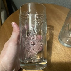 Set Of 2 Vintage Martha Stewart Ice Tea Glasses Tumblers Etched Glass Stunning