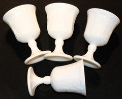Colony Harvest Milk Glass Set Of Four Water Glasses
