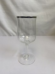 VTG Lenox Desire Platinum Rim Crystal Water Goblet 6 1/4”