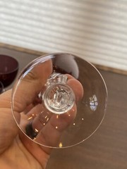SET(6) VTG Cambridge Amethyst Bowl Nude Woman Liquor Cocktail Glasses 6.5″H