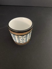 Set Of 6 MCM Vintage Sgraffito Cook Ambleside Pottery Shot Glasses EUC