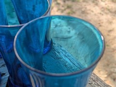 Royal Leerdam Williamsburg CW5T Blenko Glass Turquoise Drinking Glasses (6) Rare