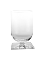 Marc Aurel Crystal – Contemporary Square Base Water/Wine Glasses, Set of 4