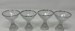 Paden City Etched Spring Orchard Sherry / Cordial Glasses Set Of 4 Art Deco