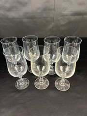 Princeton Clear by American Stemware – Seven Vintage Iced Tea Glasses