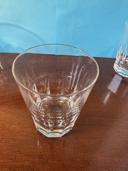 3 “Seneca” Double Old Fashioned Glasses Heavy Cut Crystal Glasses VTG, MINT