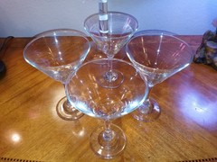 Set of 4 Libbey Stemware Embassy Cocktail Martini Glasses 6.25″ W/ Original Box