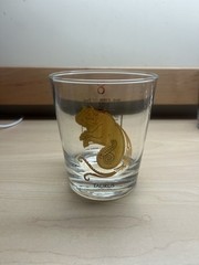 VINTAGE Taurus Anchor Hocking MCM Zodiac Sign Gold Etched Glass/Tumbler Barware