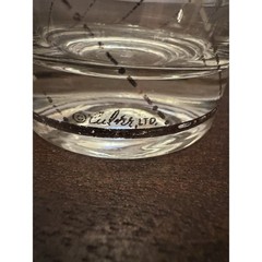 VTG 3 Culver Sorrento Hi-ball Tumblers Silver Lattice Blue Accent Signed Damage
