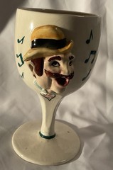 VTG McCoy Reiner 3D Art Goblet/Wine Glass 6” Tall Gloss Finish