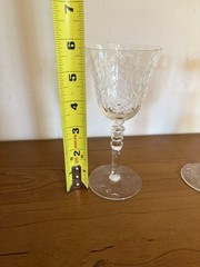 Set Of 3 Vintage Rock Sharpe Sherry Cocktail Glasses 5.75”
